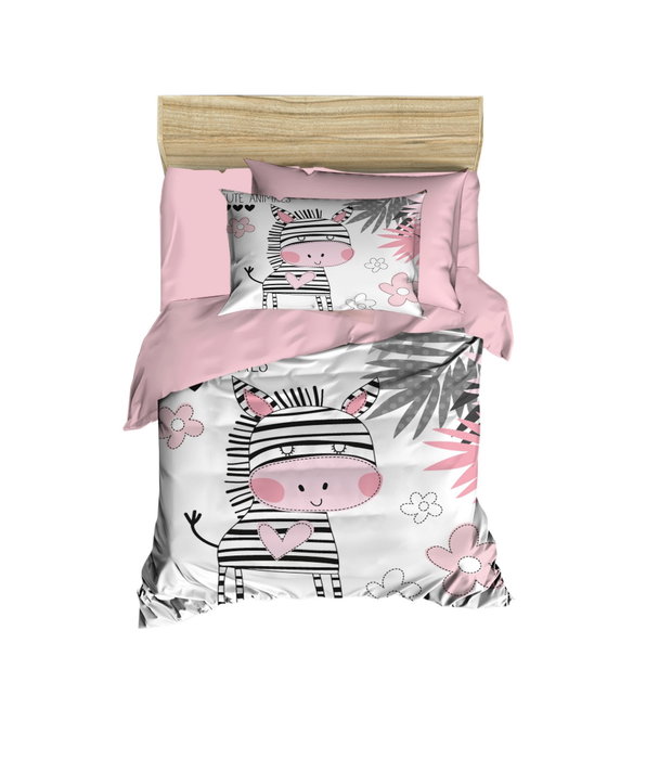 L'essentiel linge de maison Juego de Funda de Edredón PH125 Gris, Blanco y Rosa L'essentiel linge de maison Juego de Funda de Edredón PH125 Gris, Blanco y Rosa